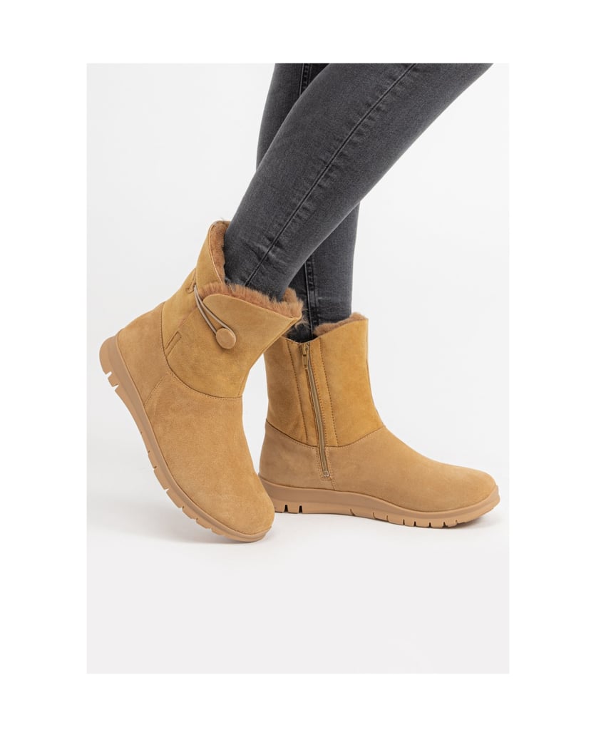 VITAFORM-Veloursleder-Stiefeletten-schwarz
