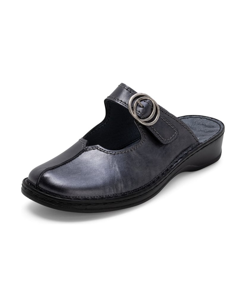 VITAFORM-Softnappaleder-Clogs-silber