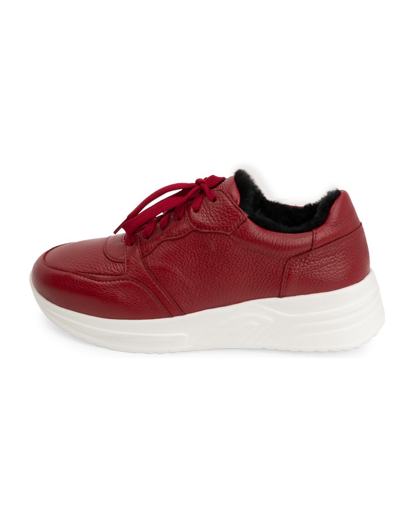 VITAFORM-Hirschleder-Sneaker-rot