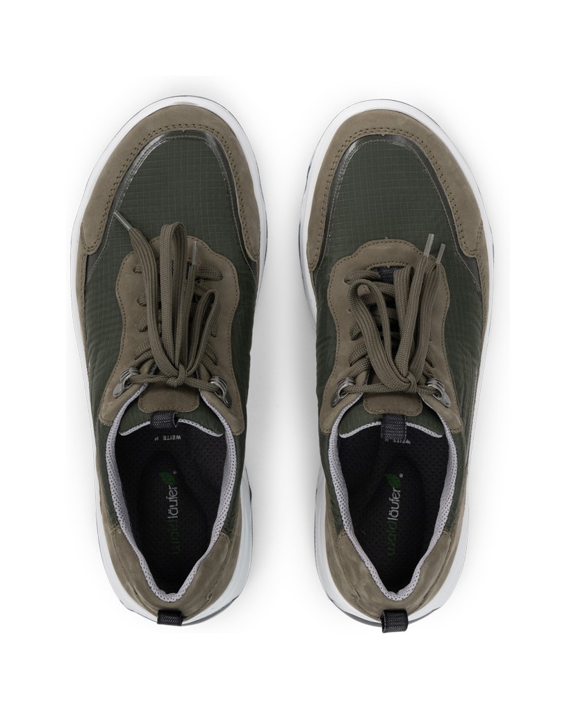 VITAFORM-Echt-Leder-&-Textil-Sneaker-oliv