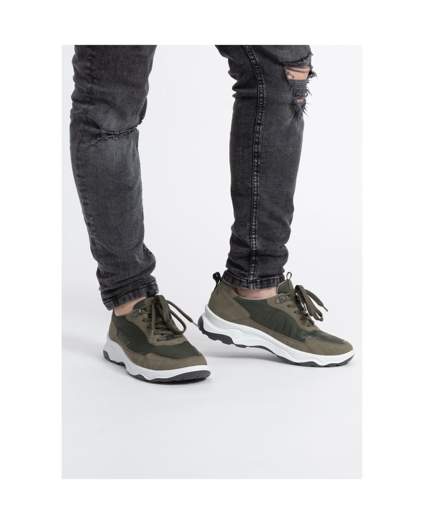 VITAFORM-Echt-Leder-&-Textil-Sneaker-oliv