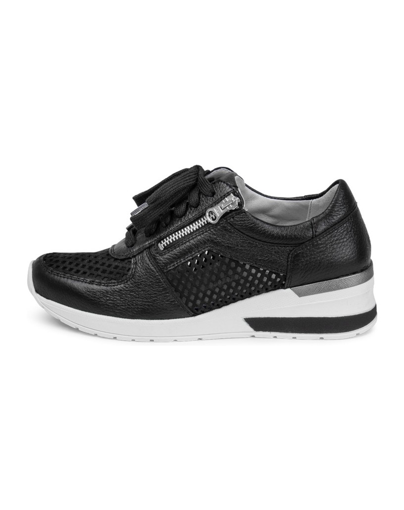 VITAFORM-Hirschleder-Sneaker-schwarz