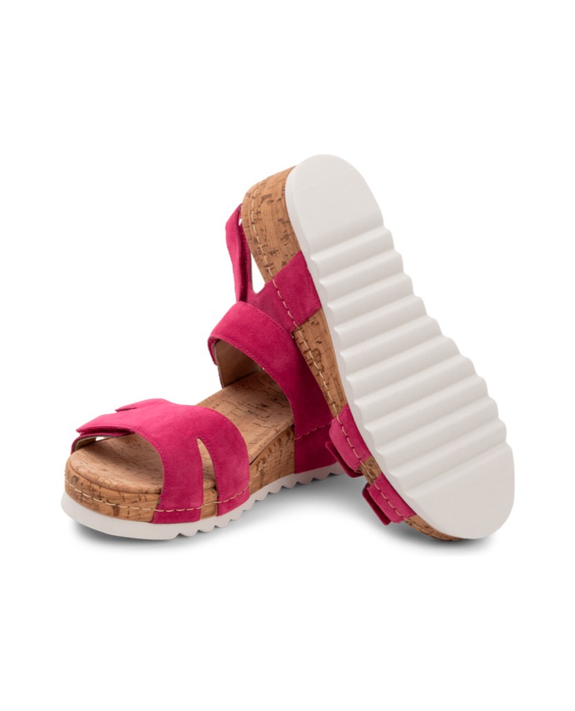 VITAFORM-Veloursleder-Sandaletten-fuchsia