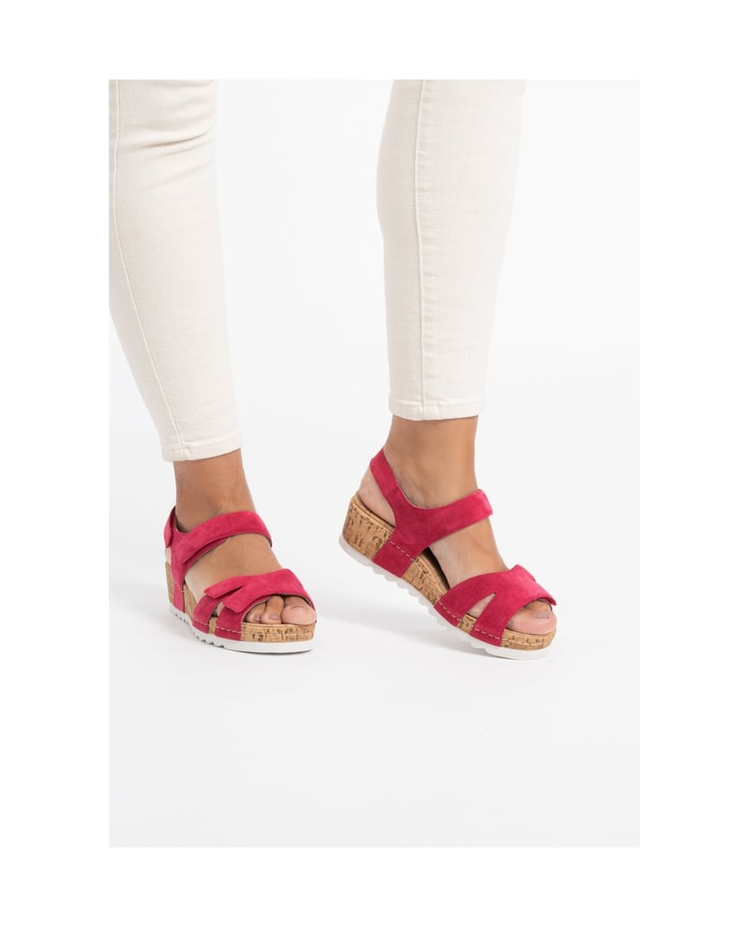 VITAFORM-Veloursleder-Sandaletten-fuchsia