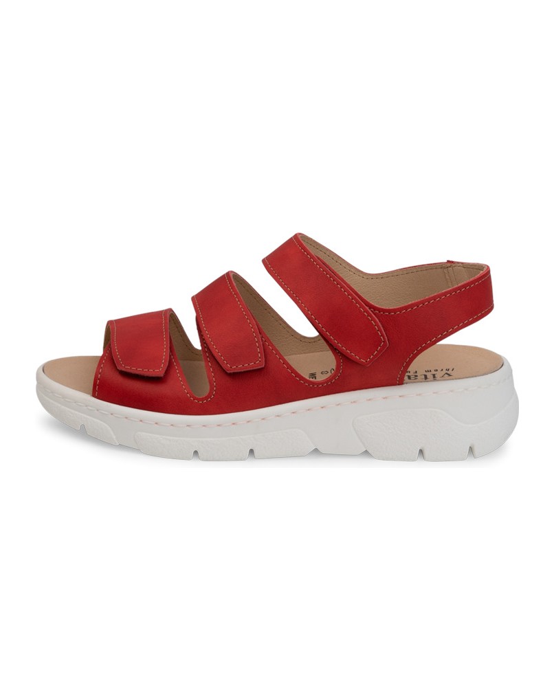 VITAFORM-Softnappaleder-Sandalen-rot