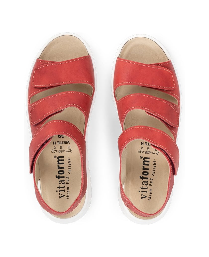 VITAFORM-Softnappaleder-Sandalen-rot