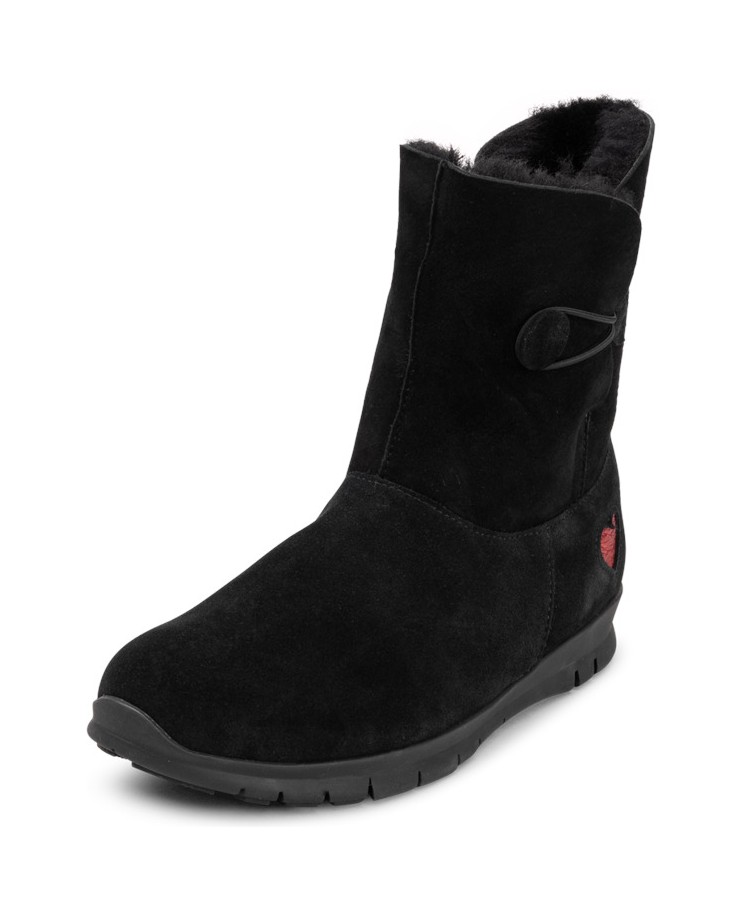 VITAFORM-Veloursleder-&-Doubleface-Stiefeletten-schwarz