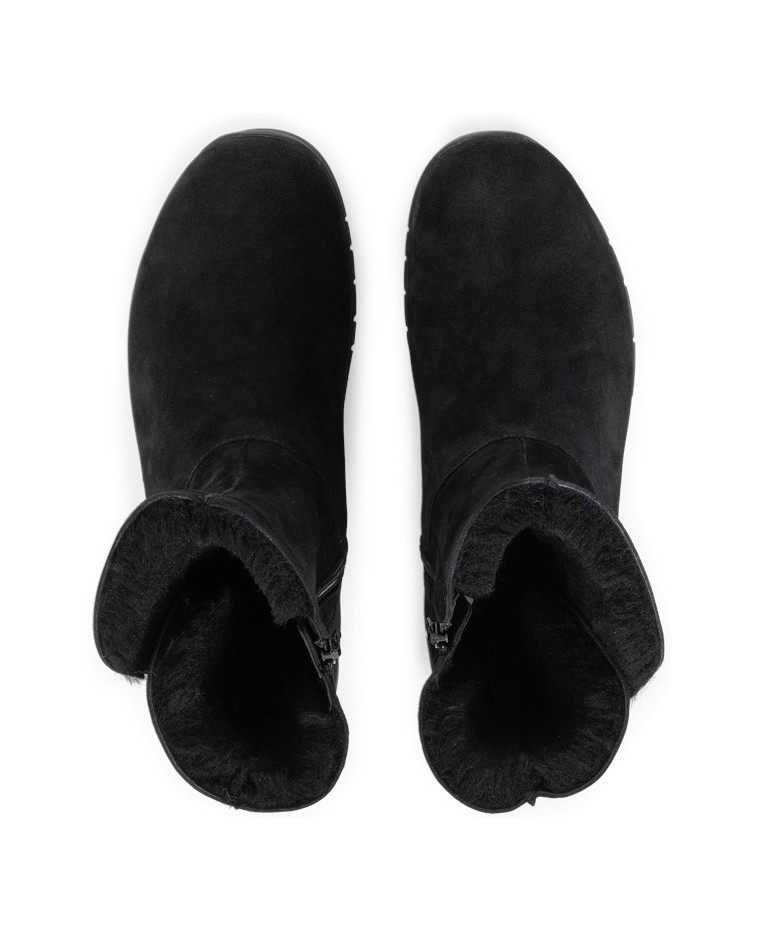 VITAFORM-Veloursleder-&-Doubleface-Stiefeletten-schwarz