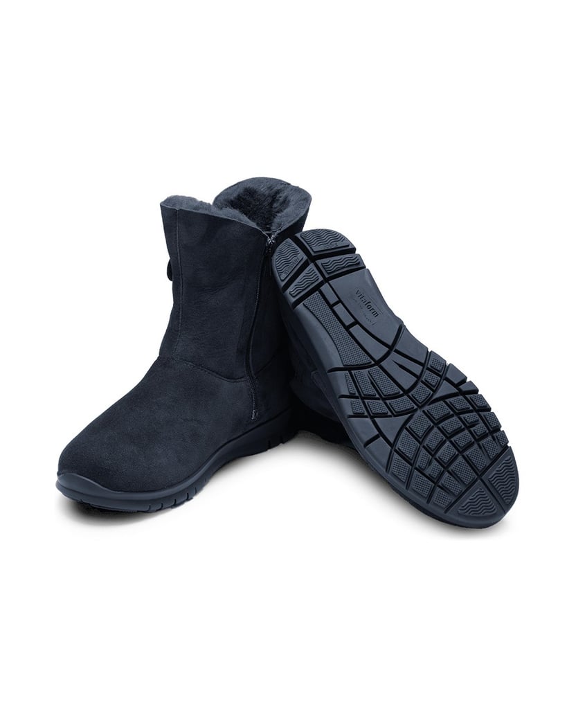 VITAFORM-Veloursleder-&-Doubleface-Stiefeletten-schwarz