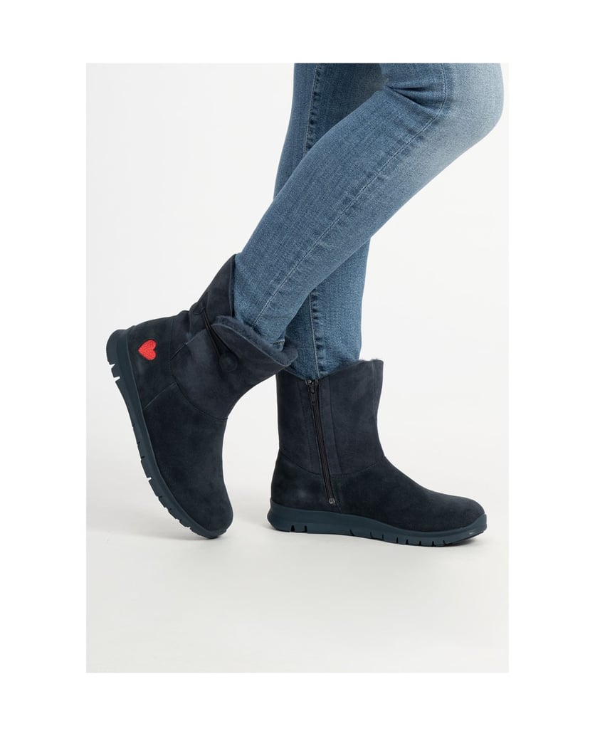 VITAFORM-Veloursleder-&-Doubleface-Stiefeletten-schwarz