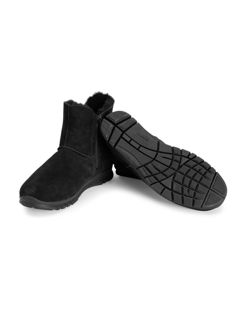 VITAFORM-Veloursleder-&-Doubleface-Stiefeletten-schwarz