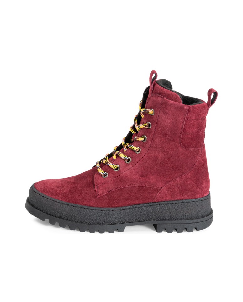 VITAFORM-Veloursleder-Stiefeletten-bordeaux