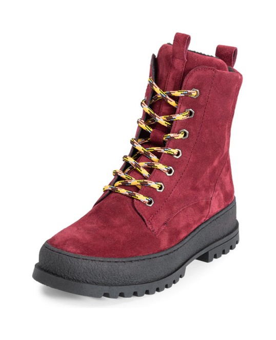 VITAFORM-Veloursleder-Stiefeletten-bordeaux