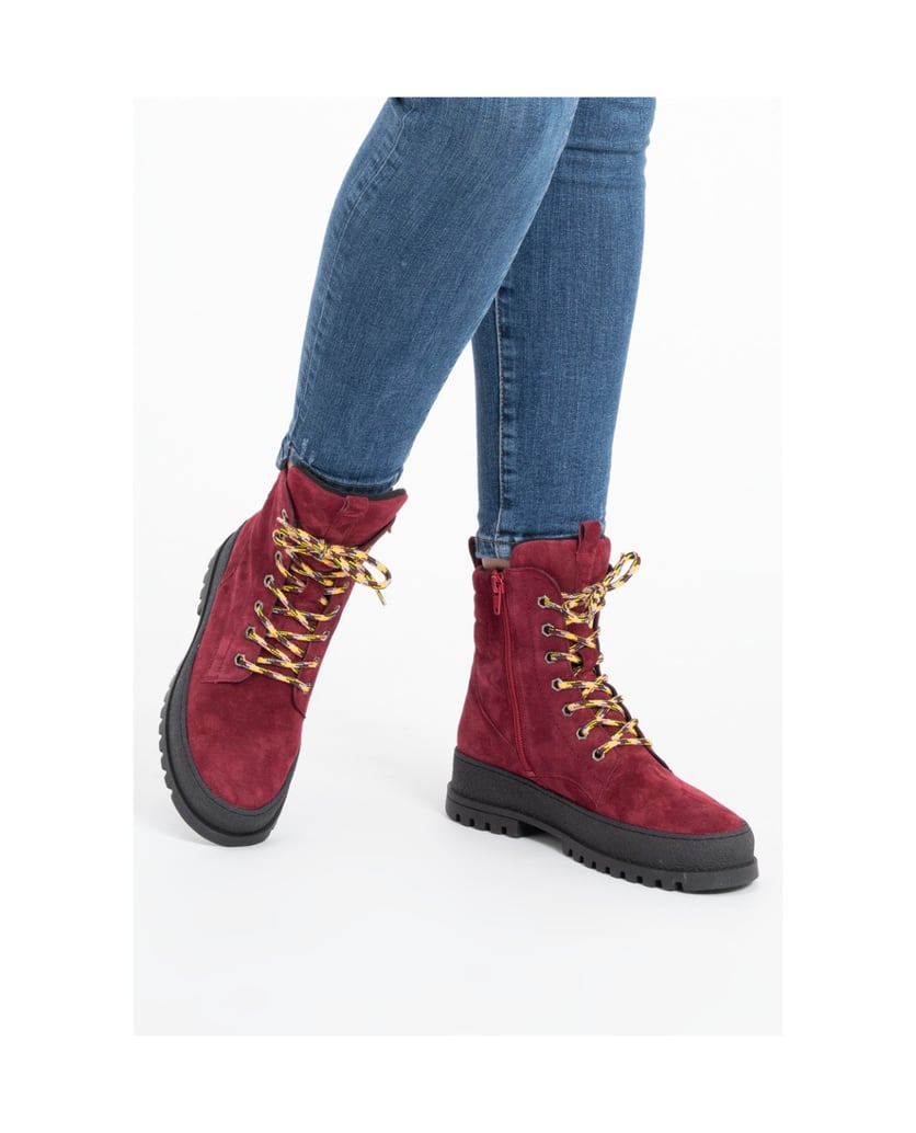 VITAFORM-Veloursleder-Stiefeletten-bordeaux
