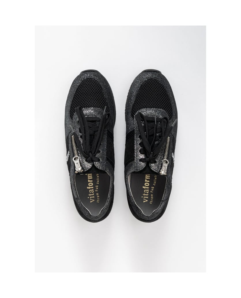 VITAFORM-Echt-Leder-&-Textil-Sneaker-schwarz