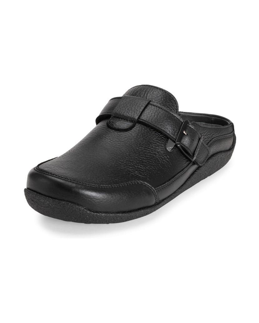 VITAFORM-Hirschleder-Clogs-schwarz