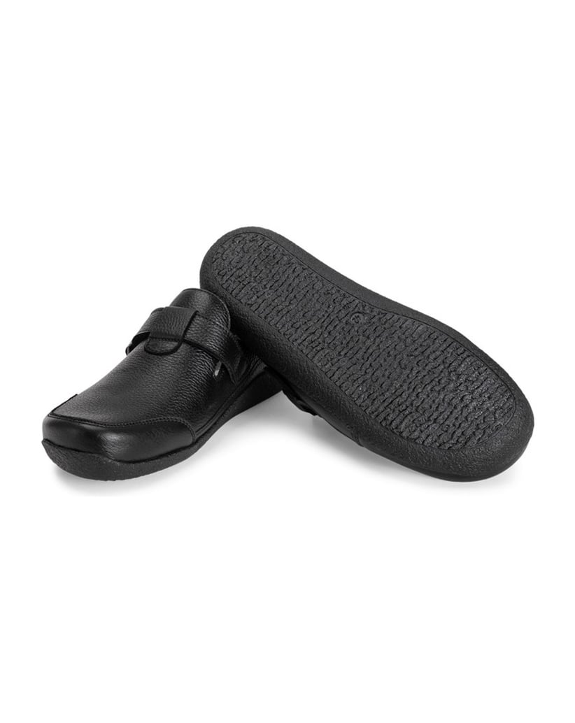 VITAFORM-Hirschleder-Clogs-schwarz