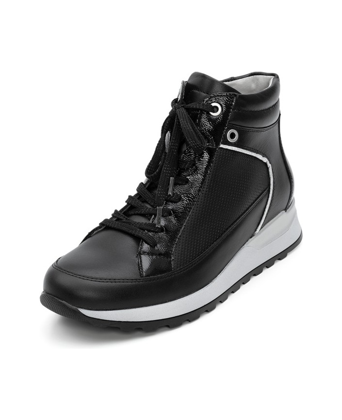 VITAFORM-Softnappaleder-Sneaker-schwarz