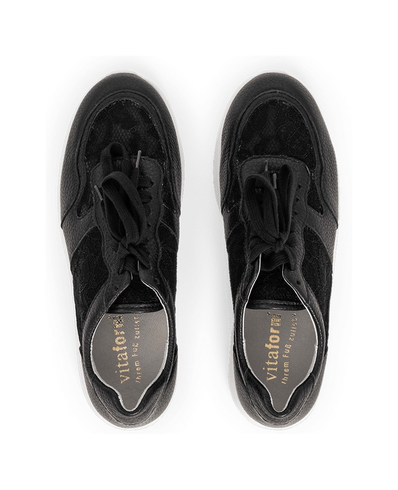 VITAFORM-Hirschleder-Sneaker-schwarz