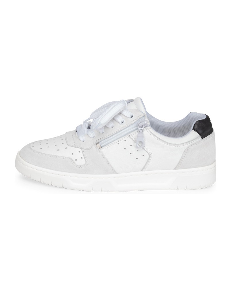VITAFORM-Softnappaleder-&-Veloursleder-Sneaker-weiss