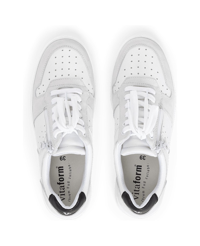 VITAFORM-Softnappaleder-&-Veloursleder-Sneaker-weiss