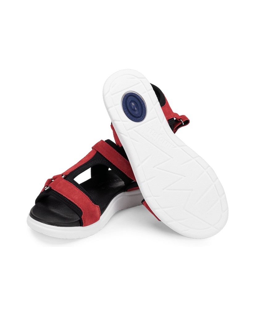 VITAFORM-Veloursleder-Sandalen-schwarz