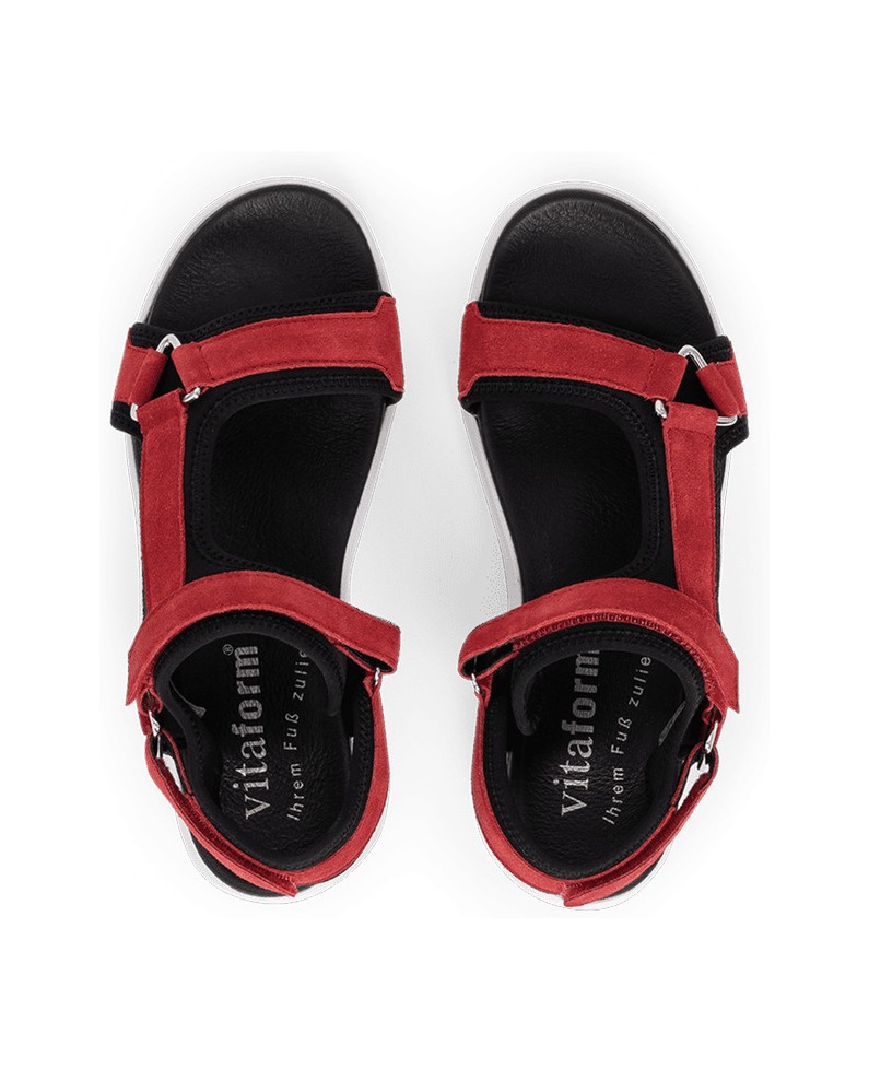 VITAFORM-Veloursleder-Sandalen-schwarz