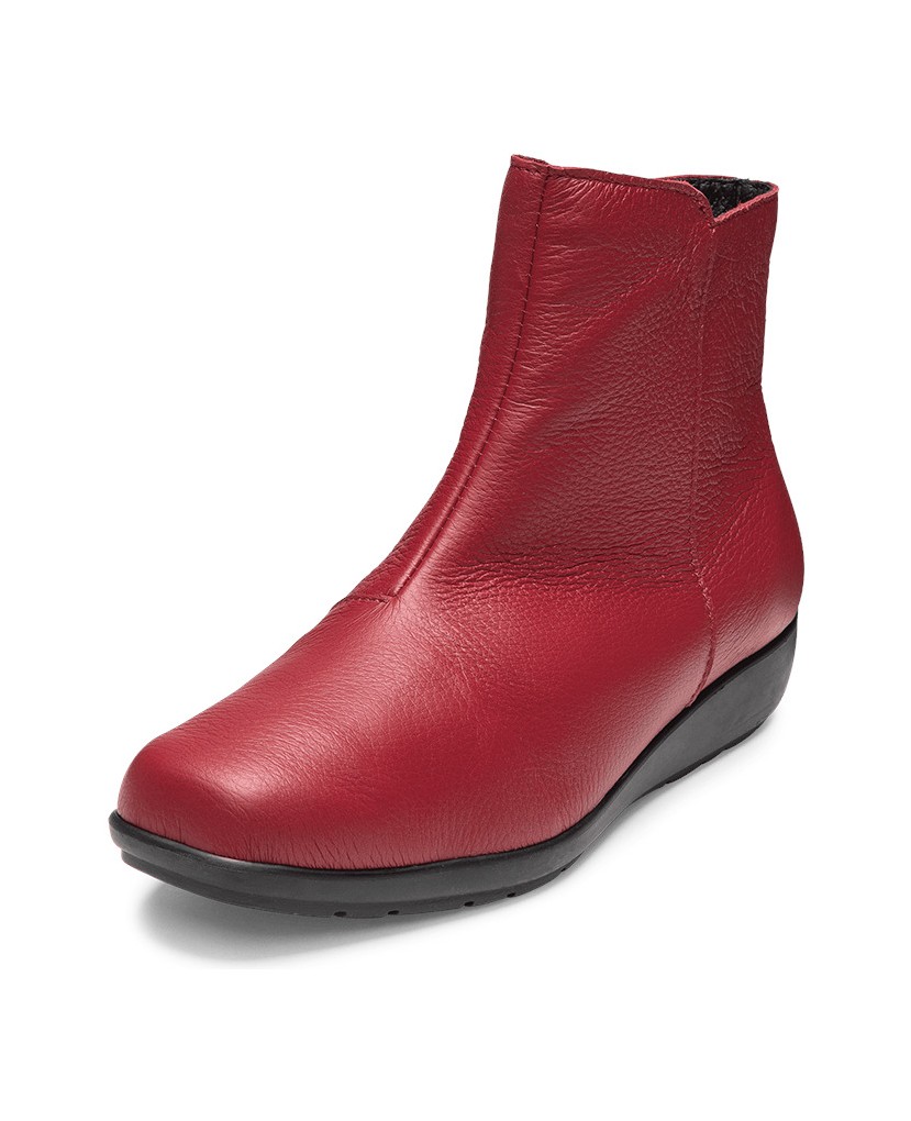 VITAFORM-Hirschleder-Stiefeletten-bordeaux