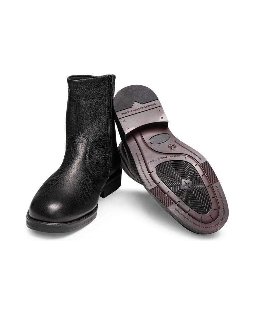 VITAFORM-Hirschleder-Stiefeletten-schwarz