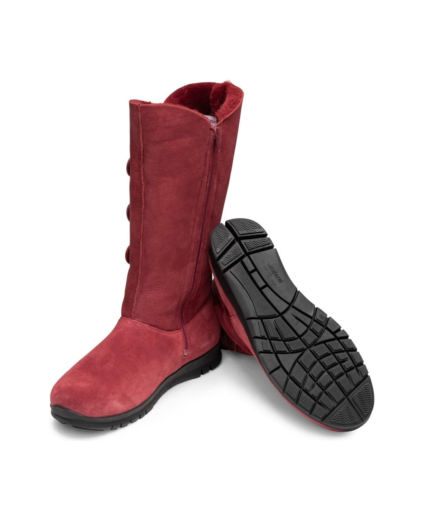 VITAFORM-Veloursleder-&-Doubleface-Stiefel-bordeaux