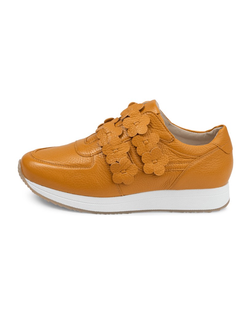 VITAFORM-Hirschleder-Sneaker-gelb