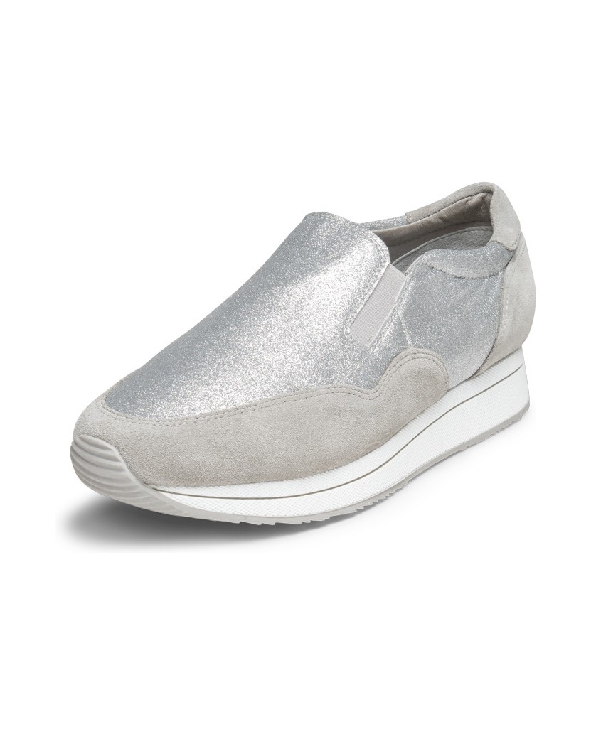 VITAFORM-Echt-Leder-&-vitaform-Stretch-Slipper-hellgrau