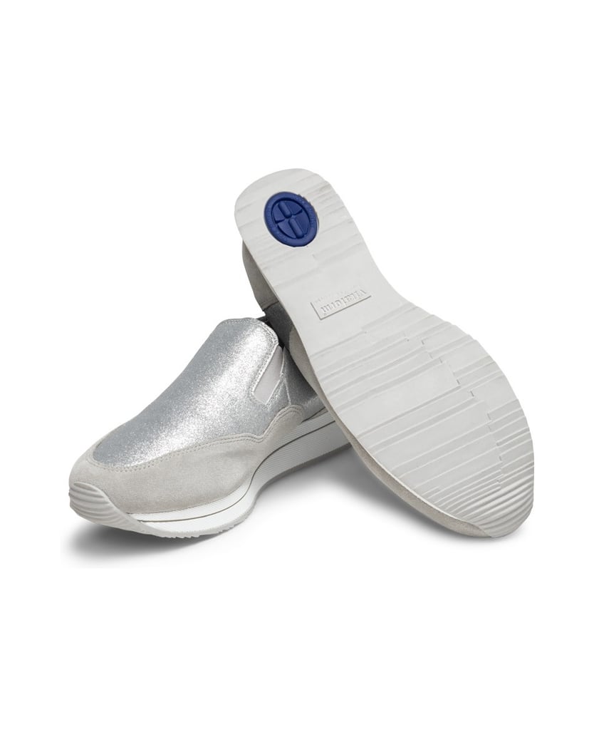 VITAFORM-Echt-Leder-&-vitaform-Stretch-Slipper-hellgrau