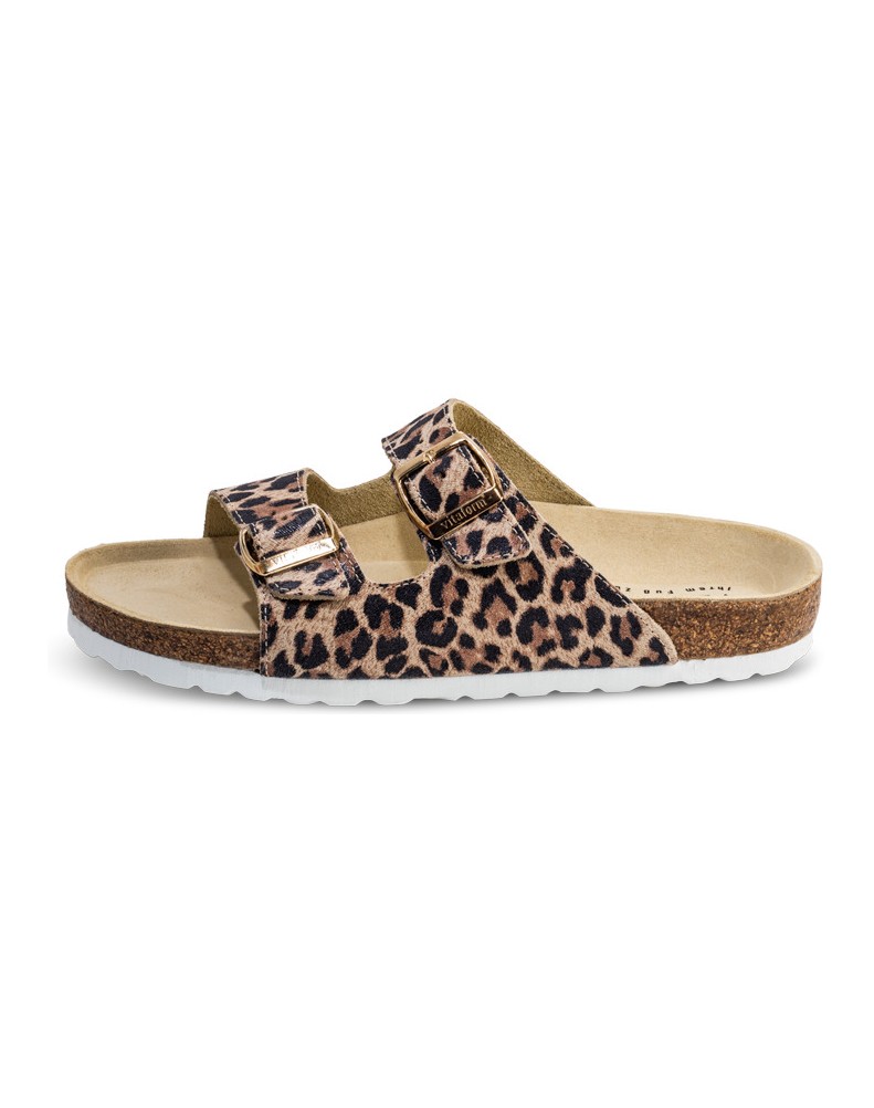 VITAFORM-Veloursleder-Pantoletten-Animalprint