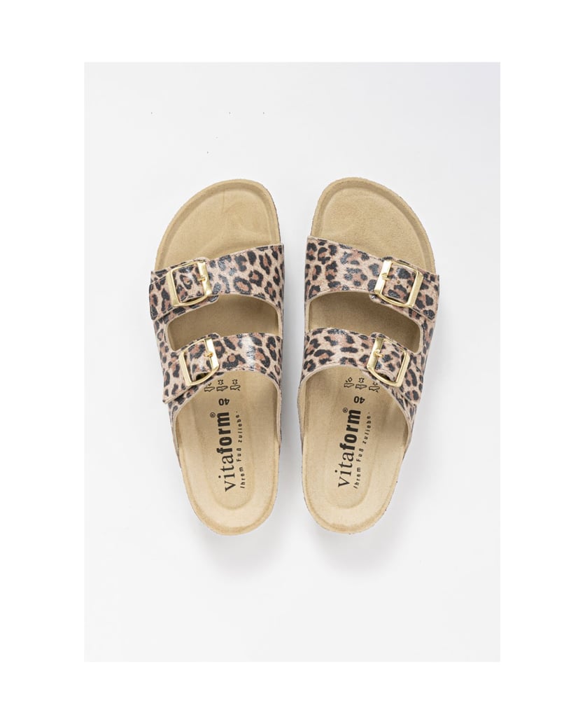 VITAFORM-Veloursleder-Pantoletten-Animalprint