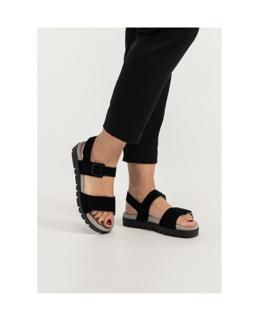 VITAFORM-Samtziegenleder-Sandalen-schwarz