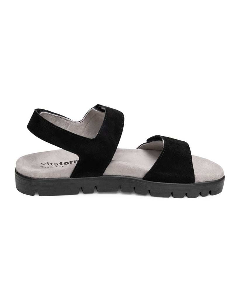 VITAFORM-Samtziegenleder-Sandalen-schwarz