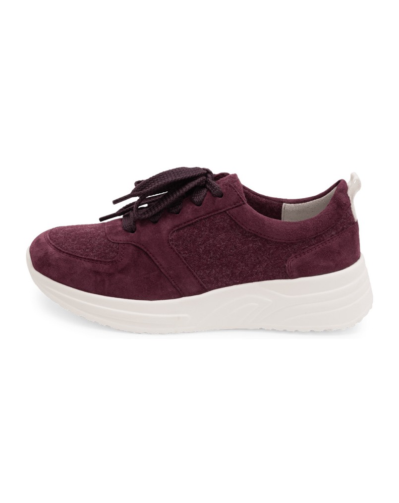 VITAFORM-Samtziegenleder-Sneaker-aubergine