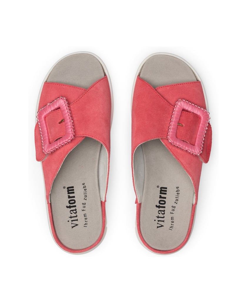 VITAFORM-Veloursleder-Pantoletten-pink