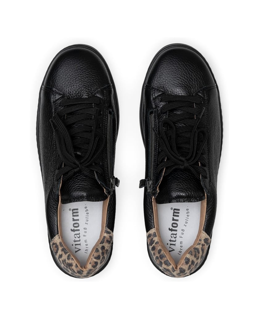 VITAFORM-Hirschleder-Sneaker-schwarz