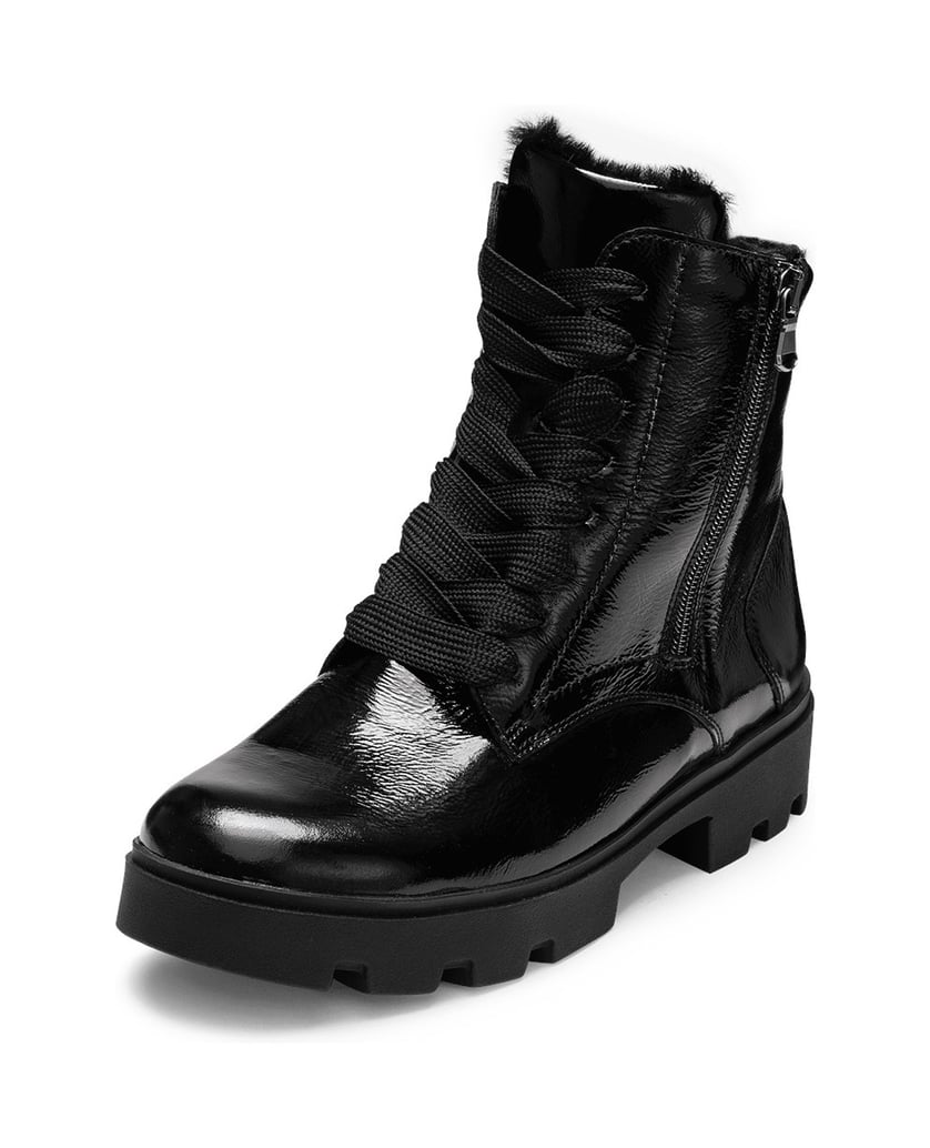 VITAFORM-Softlackleder-Stiefeletten-schwarz