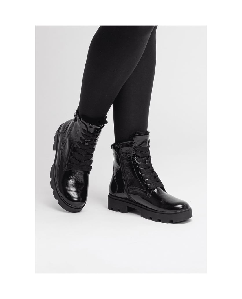 VITAFORM-Softlackleder-Stiefeletten-schwarz