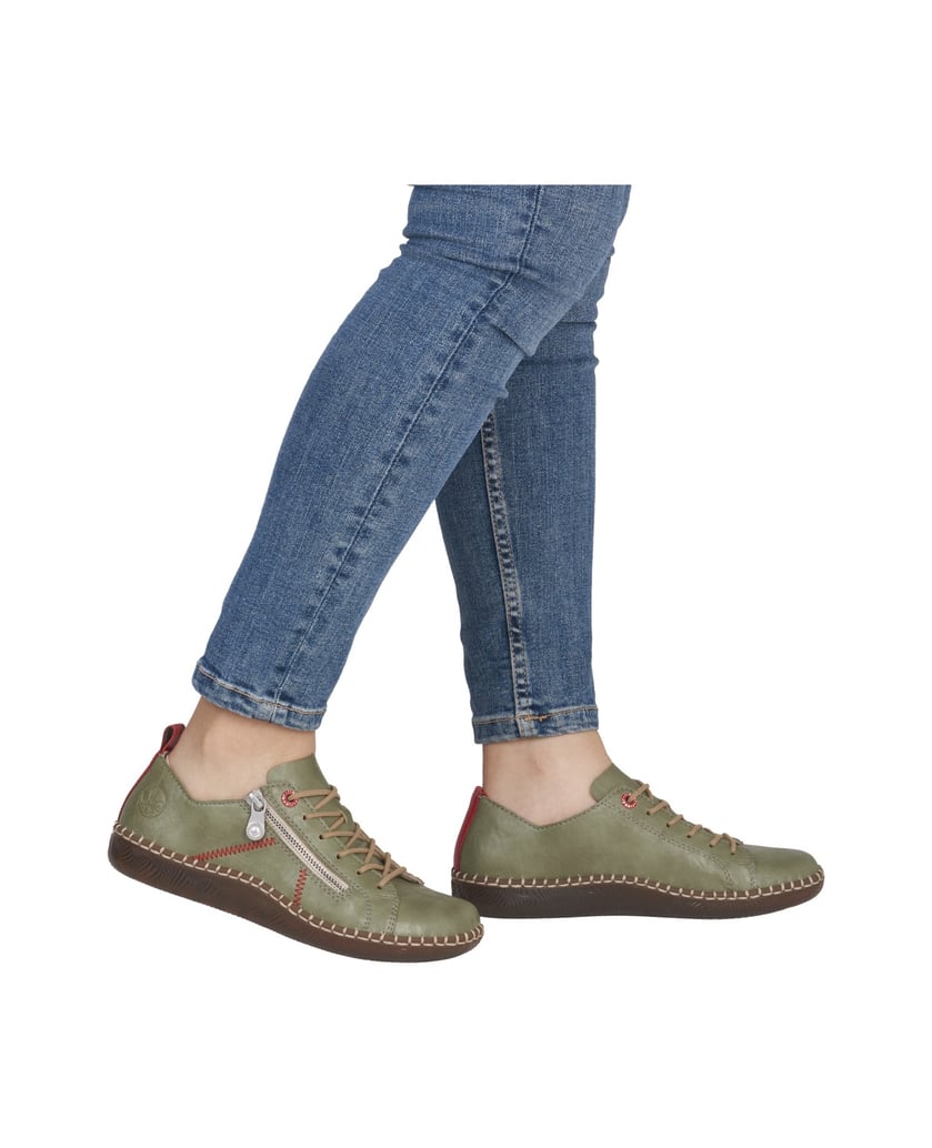 Rieker-Schnürschuhe-N2401-grün