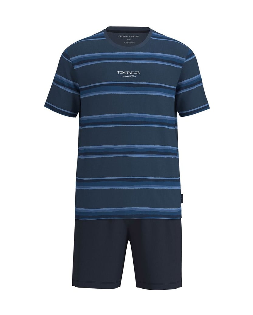 Tom-Tailor-Herren-Pyjama-Shorty-Rundhals