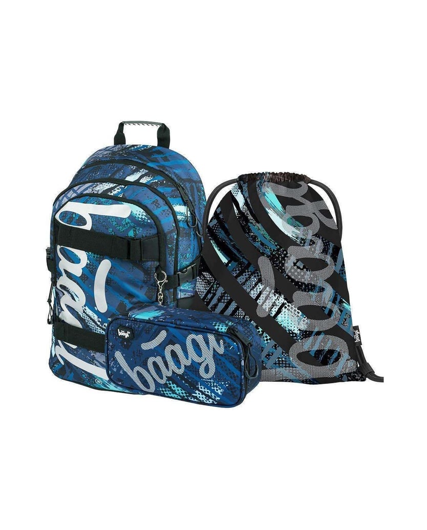 Baagl-Skate-Structures-Rucksack-Set-3tlg-blau