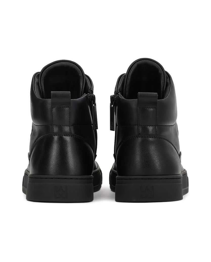 Kazar-Black-sneakers-with-zipper-and-lacing-čierna