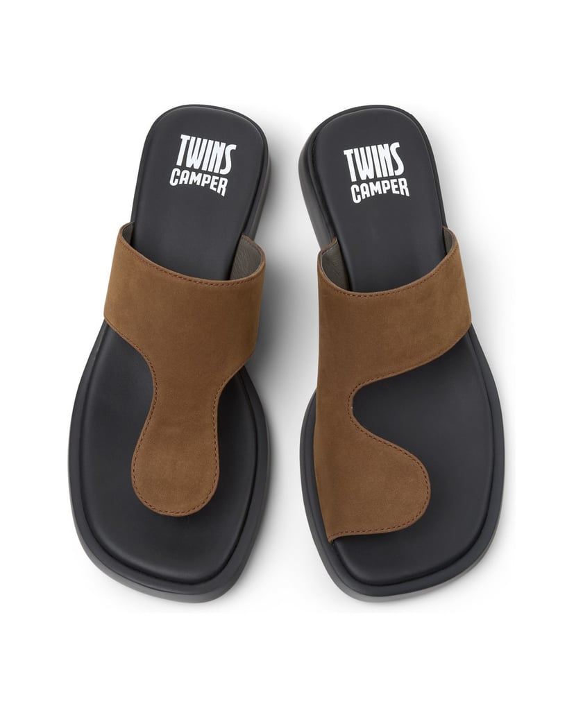 Camper-Sandalen-Dana-Twins-mittelbraun