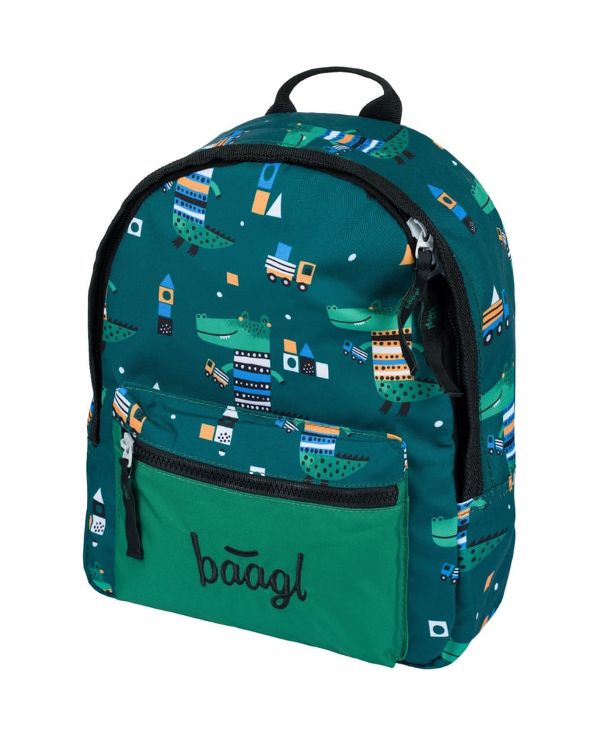 Baagl-Kindergartenrucksack-Krokodil-grün