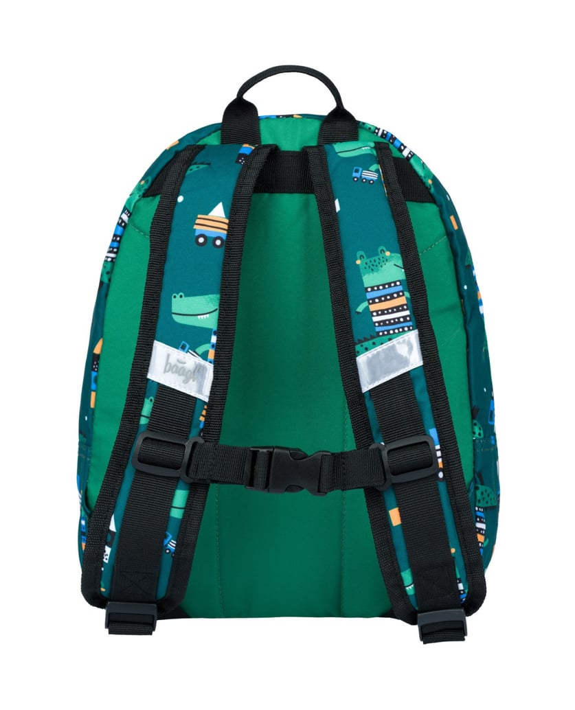 Baagl-Kindergartenrucksack-Krokodil-grün