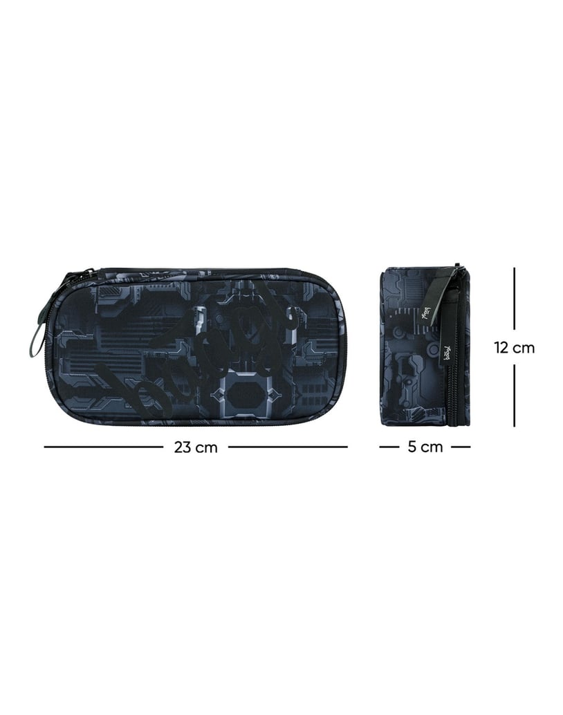 Baagl-Federmäppchen-Etui-Technic-grau